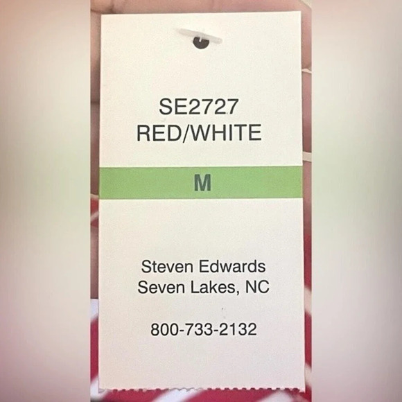 Steven Edwards Red and White Striped Tunic Top Medium​​ New With Tags - Picture 4 of 8